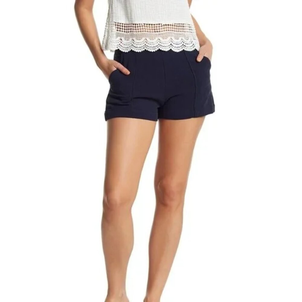 GOOD LUCK GEM Tailored MidRise Linen Short